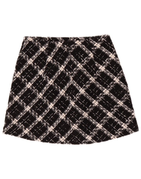 Zara Femme Mini Jupe XS W24 Carreau Noir