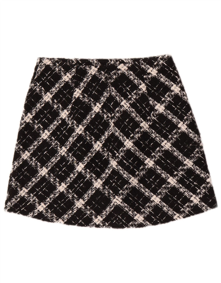 Zara Femme Mini Jupe XS W24 Carreau Noir
