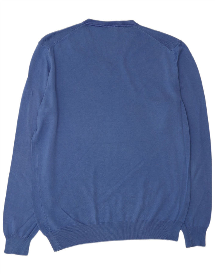 TRUSSARDI Pull col V Homme Grand Bleu Coton