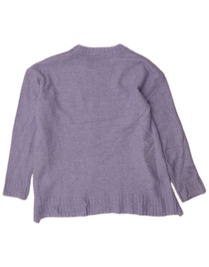 Marks & Spencer Pull ras du cou pour femme UK 14 Bleu moyen Acrylique