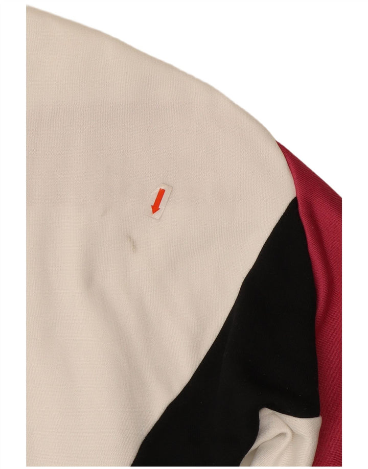 LEVI'S Sweat-shirt à col zippé pour femme UK 14 Medium White Colourblock