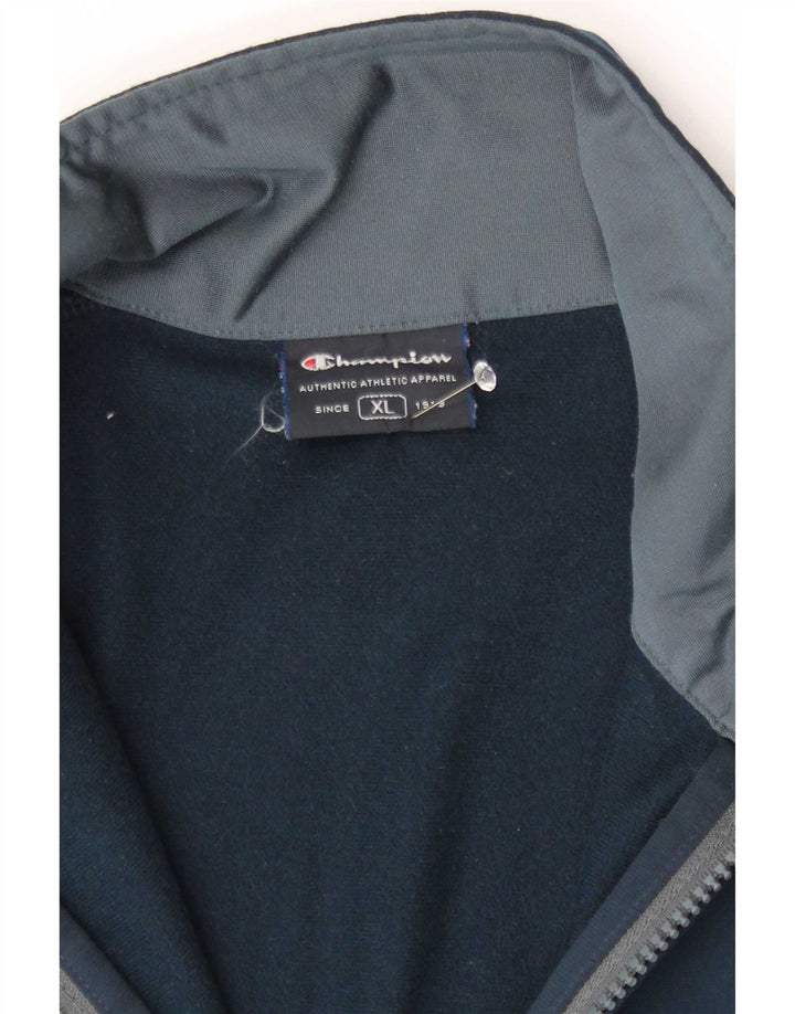 Champion Veste de survêtement pour homme XL Bleu marine Colorblock Polyester