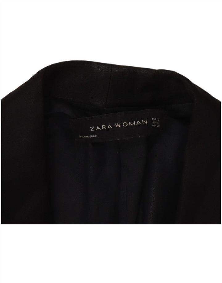 Zara Veste Blazer 1 Bouton Femme UK 10 Petit Noir