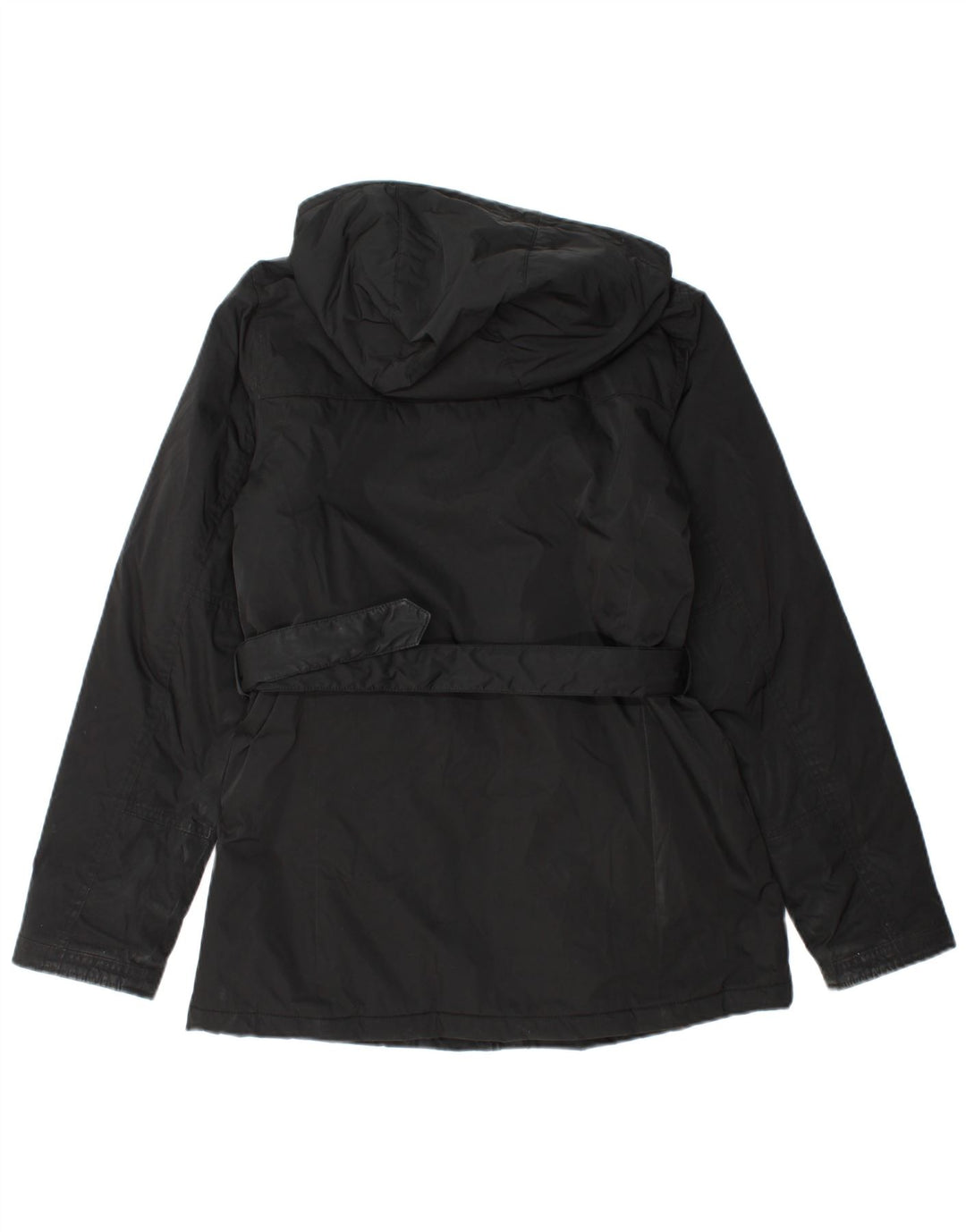 Woolrich Veste utilitaire à capuche pour femme UK 14 Medium Noir Polyester