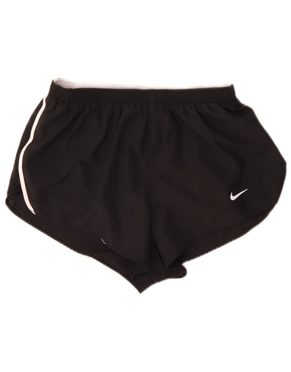 Nike Short de sport Dri Fit pour femme UK 8 Small Noir Polyester