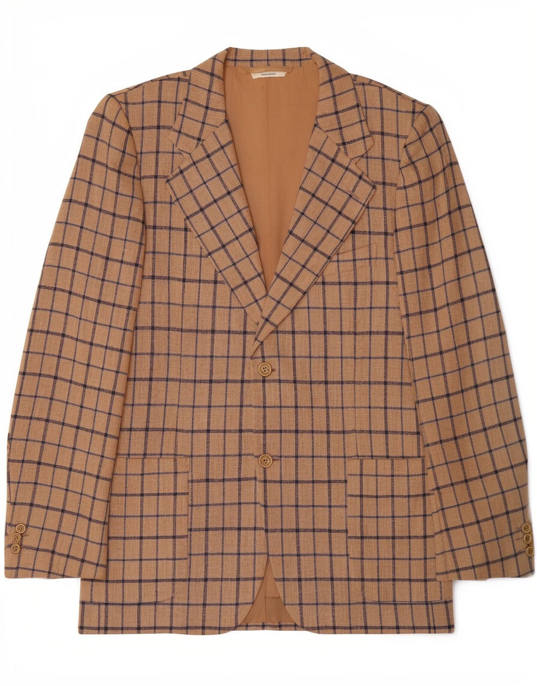 Cerruti 1881 Veste blazer à 2 boutons pour homme IT 54 2XL Beige à carreaux classique