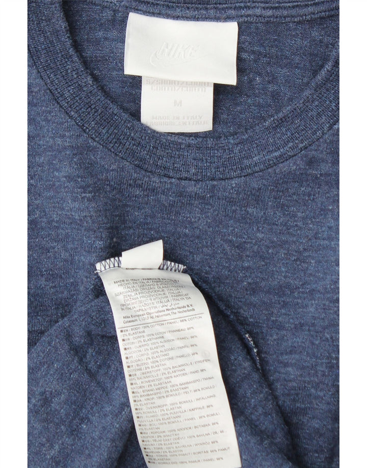 NIKE Womens Sweatshirt Jumper UK 12 Medium Blue Cotton