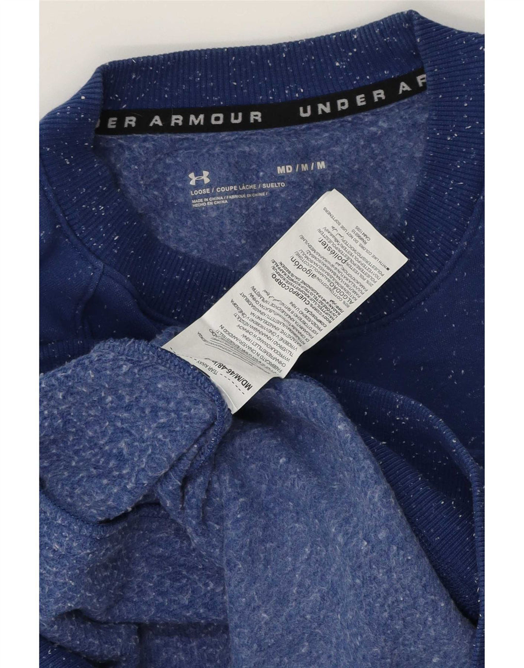 Under Armour Sweatshirt Jumper Homme Bleu Moyen Moucheté Coton