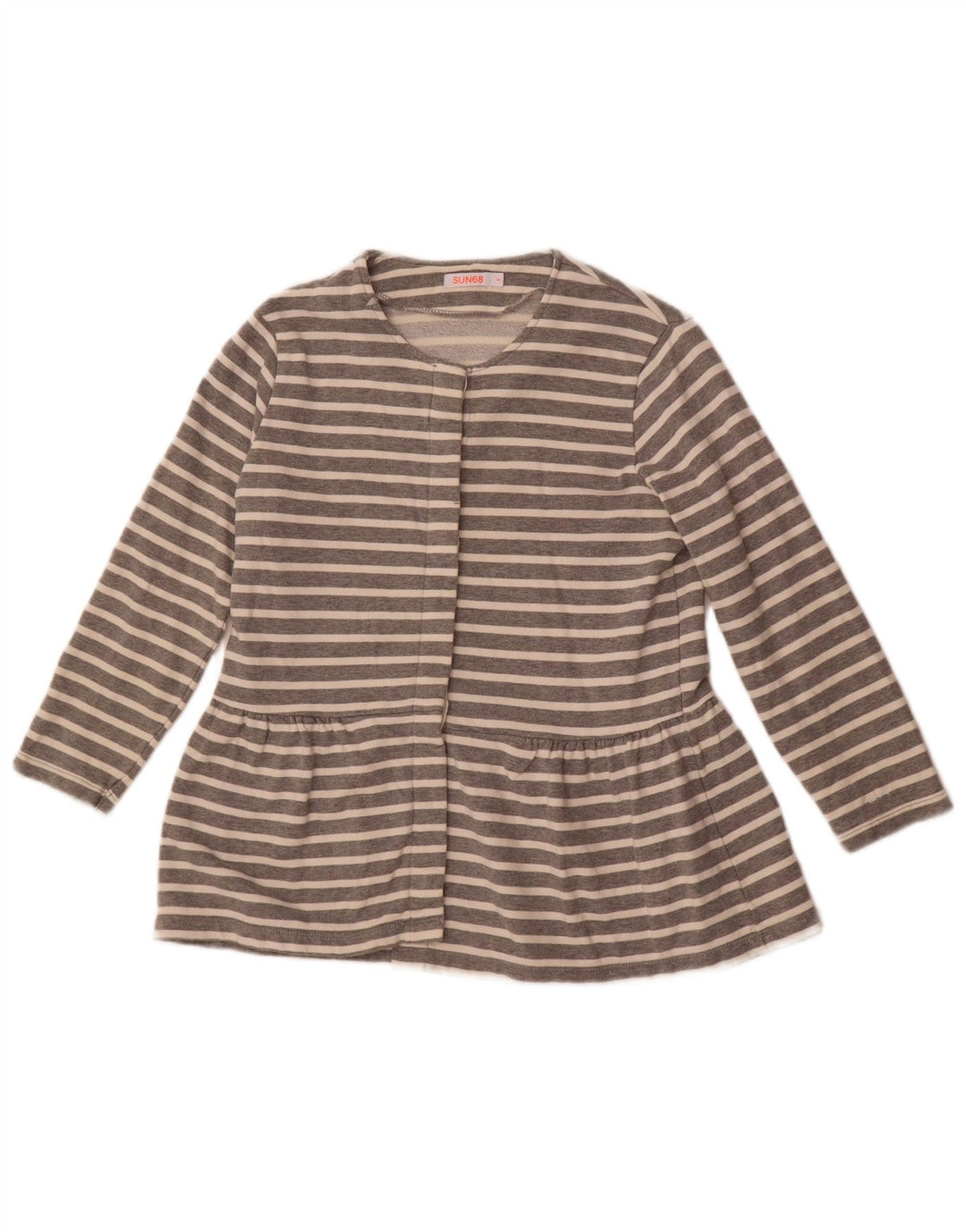 Sun68 Chemisier pour femme UK 10 Petit coton rayé gris