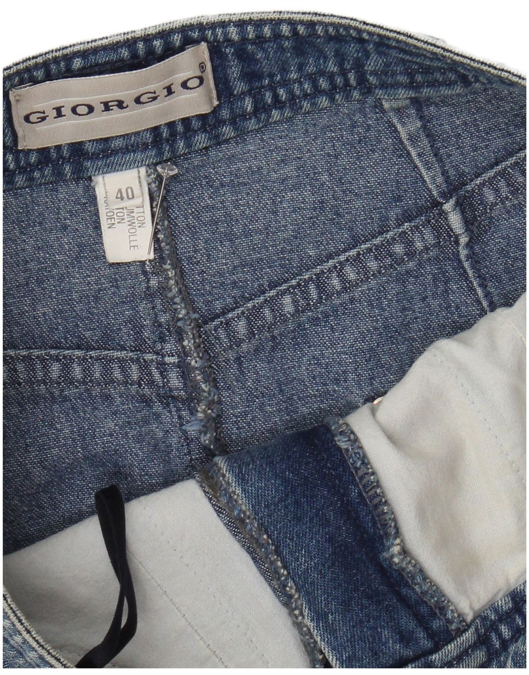 jupe en denim femme vintage EU 40 Moyen W28 Coton Bleu