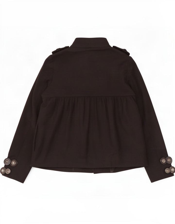 Zara Femme Caban UK 16 Grande Laine Noire