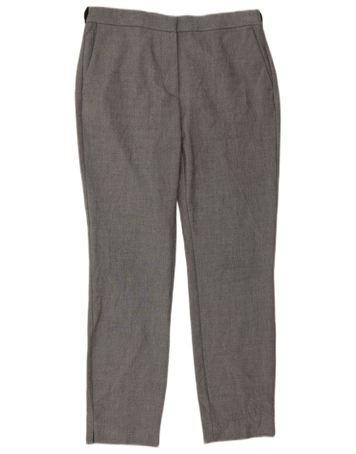 Zara Pantalon Chino Fuselé Femme Moyen W30 L28 Gris Carreaux Polyester