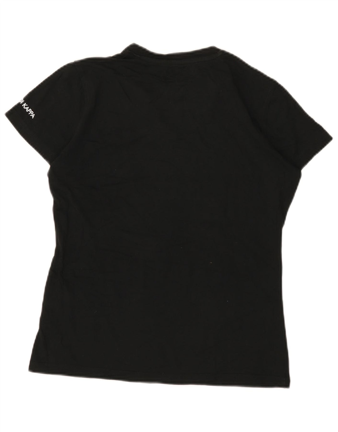 Kappa T-Shirt Femme Top UK 12 Coton Noir Moyen