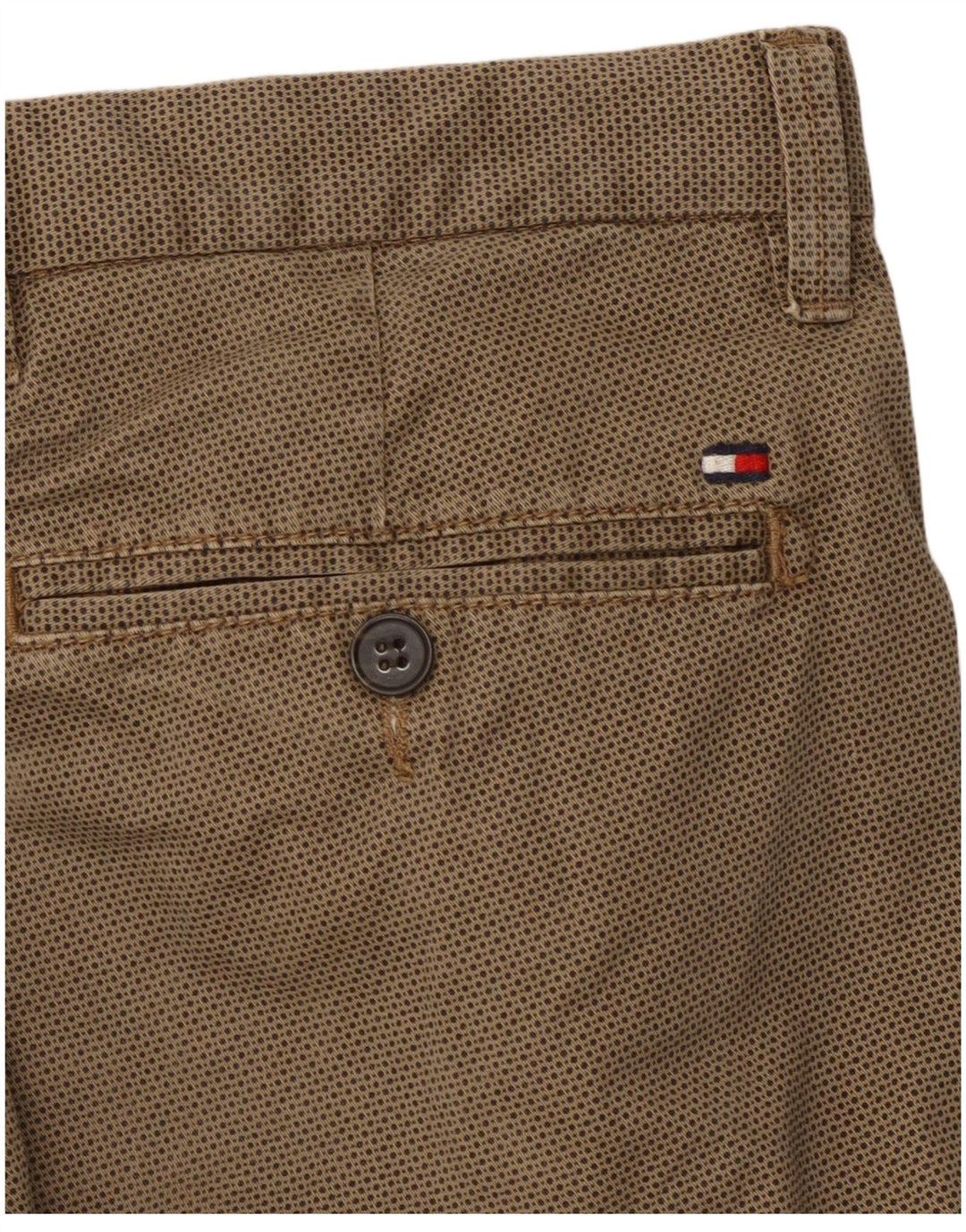 TOMMY HILFIGER Pantalon Chino Droit Homme W34 L29 Marron Coton Taché