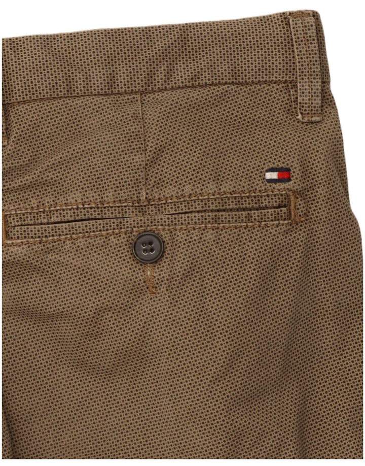 TOMMY HILFIGER Pantalon Chino Droit Homme W34 L29 Marron Coton Taché