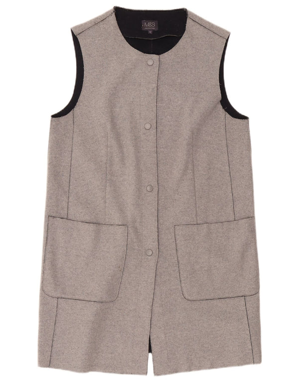 Marks & Spencer Pull cardigan long pour femme UK 14 Gris moyen