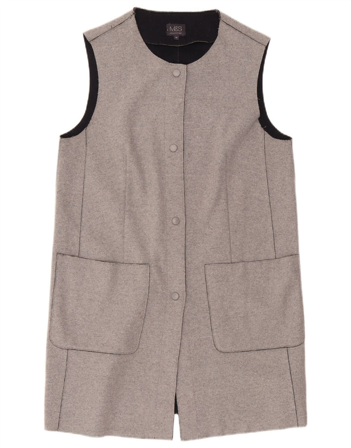 Marks & Spencer Pull cardigan long pour femme UK 14 Gris moyen