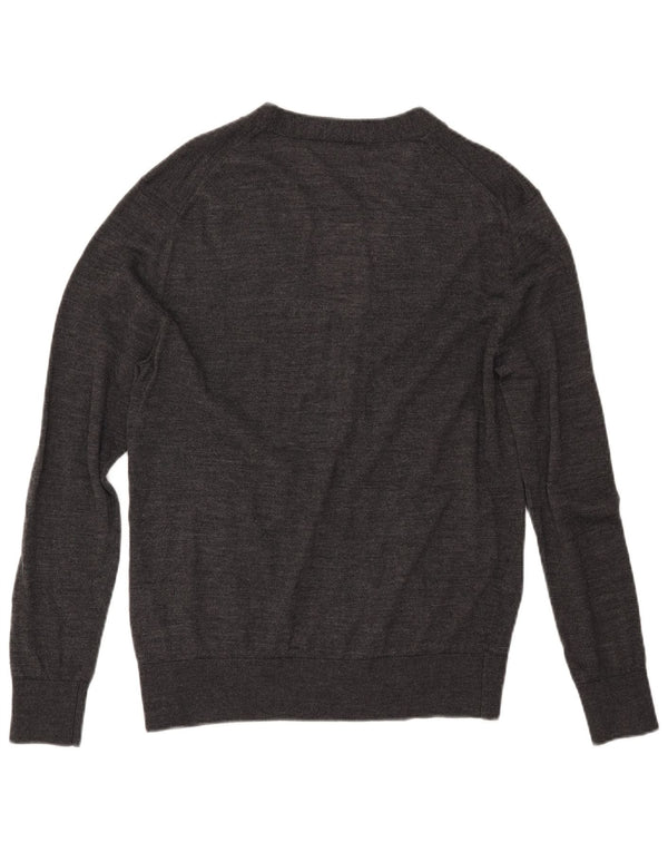 ZARA Homme Cardigan Pull Gris Moyen Acrylique