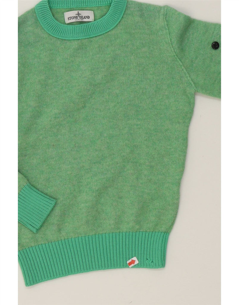 STONE ISLAND Girls Crew Neck Jumper Sweater 6-7 Years Green Vintage Stone Island and Second-Hand Stone Island from Messina Hembry 