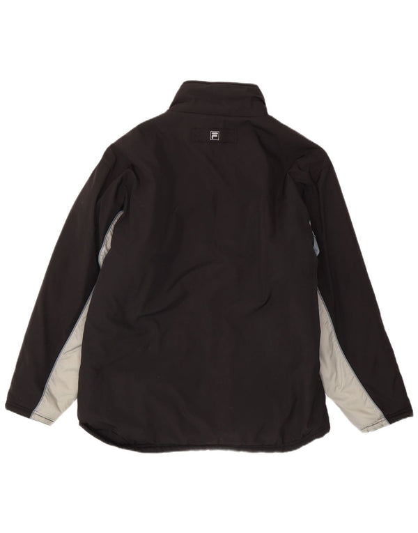 Fila Veste matelassée réversible pour homme IT 50 Large Noir Polyester Colorblock
