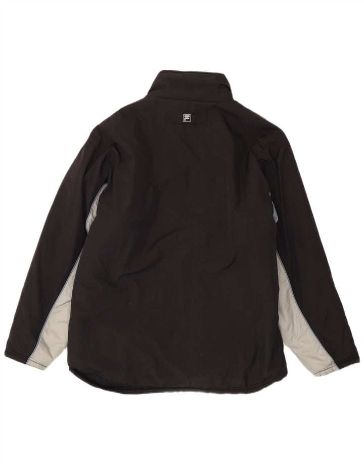 Fila Veste matelassée réversible pour homme IT 50 Large Noir Polyester Colorblock
