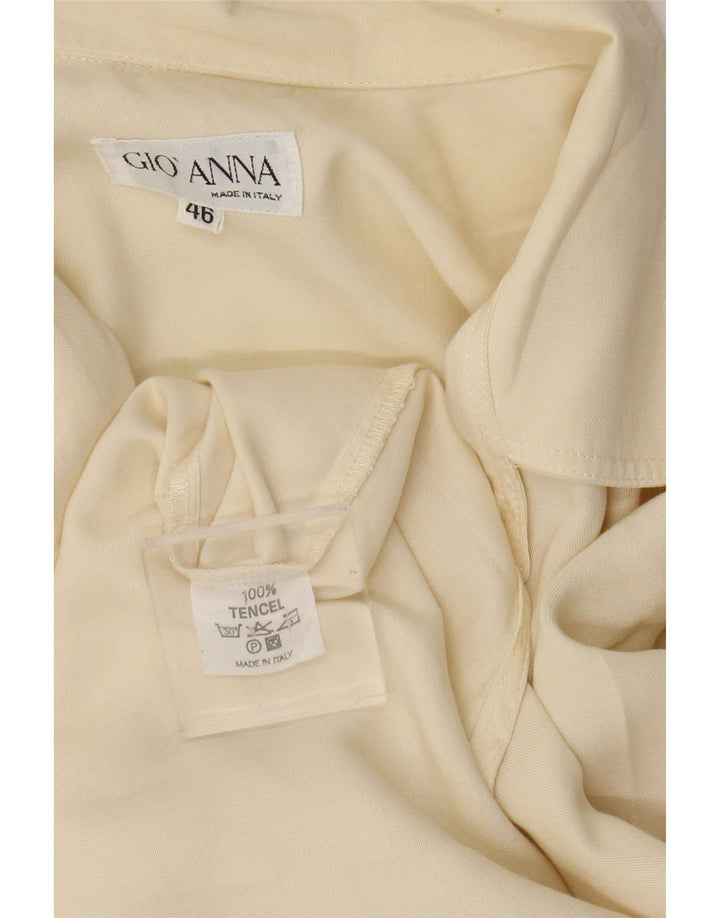 Gio Anna Chemise Femme IT 46 Large Tencel Blanc Cassé