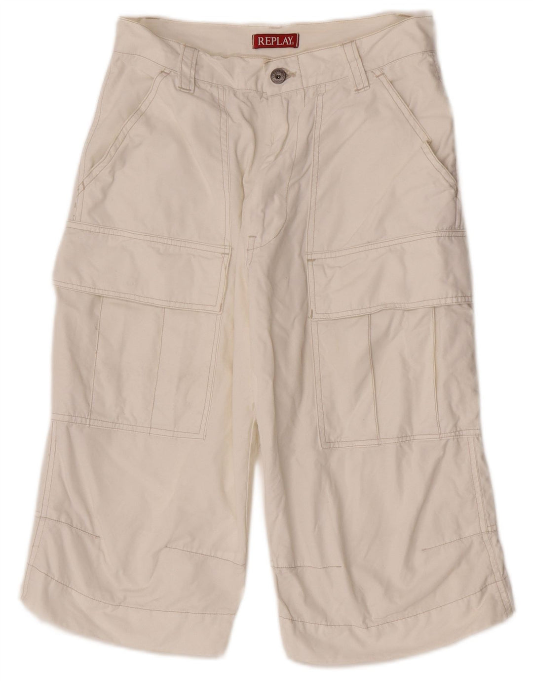 Replay Short Cargo Homme W28 Petit Blanc