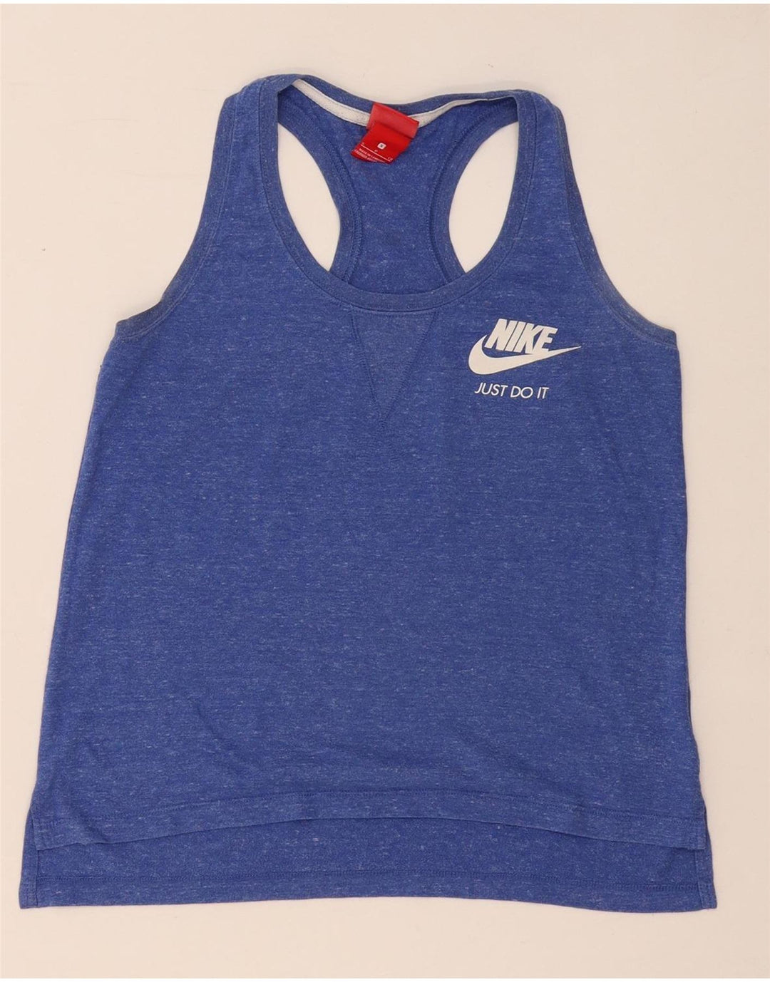 Nike Débardeur Femme UK 10 Petit Bleu Moucheté