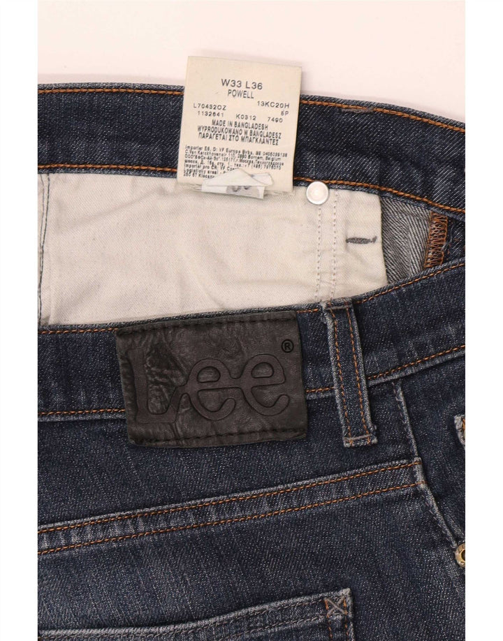 Lee Jean Droit Powell Homme W33 L30 Bleu Coton