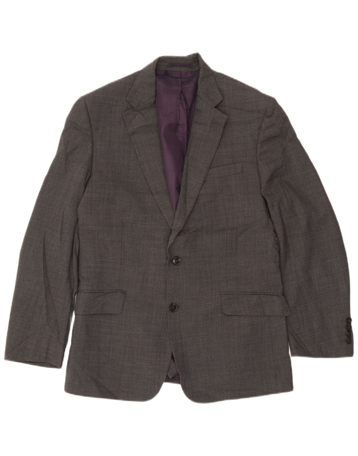 Marks & Spencer Veste blazer coupe régulière à 2 boutons pour homme UK 38 Gris moyen