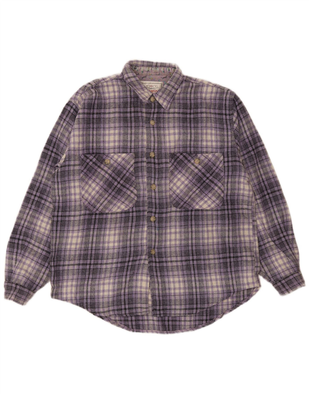 Wampum Chemise en flanelle pour homme XL à carreaux violets