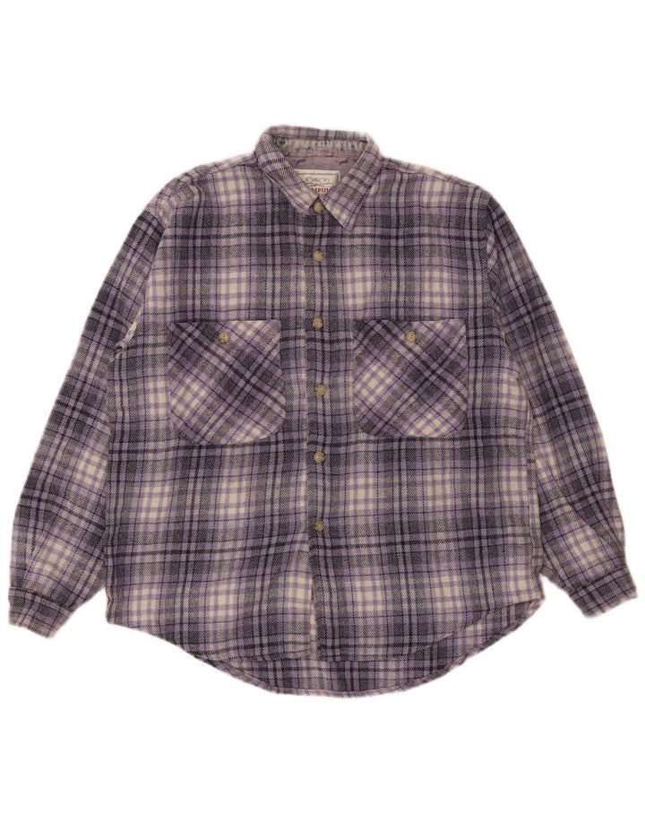 Wampum Chemise en flanelle pour homme XL à carreaux violets