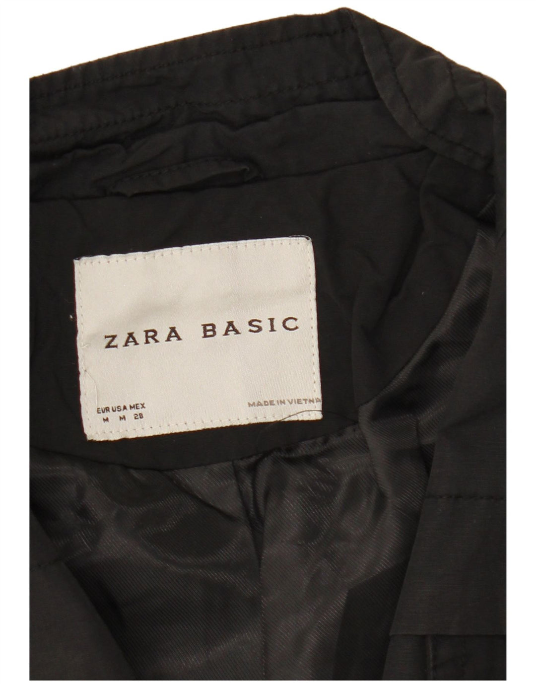 Zara Veste militaire pour femme UK 12 Medium Noir