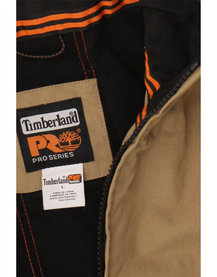 Timberland Veste Bomber Homme UK 40 Large Beige Colorblock Polyamide