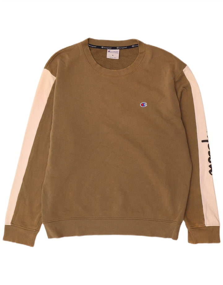 Champion Sweat-shirt Graphic Regular Fit pour homme XL Marron Colorblock