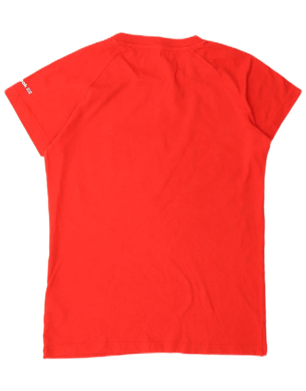 Reebok T-Shirt Graphique Femme UK 18 XL Rouge Coton