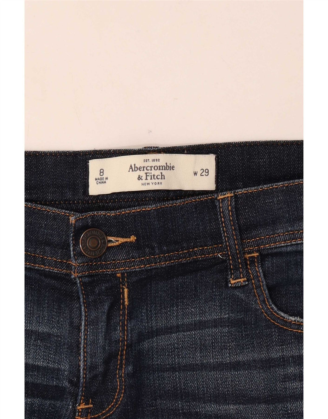 Abercrombie & Fitch Short en jean pour femme US 8 Medium W29 Bleu marine
