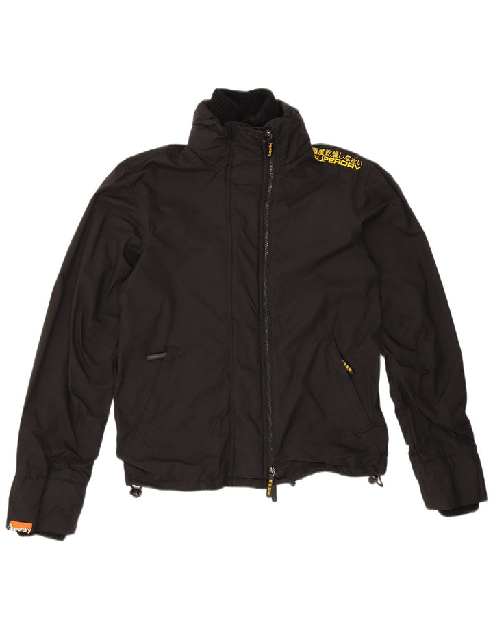 Superdry Veste coupe-vent pour femme UK 14 Medium Black Nylon