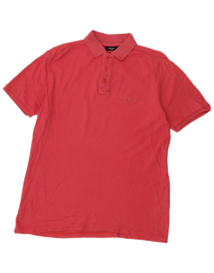 FILA Polo Homme Petit Rose Coton