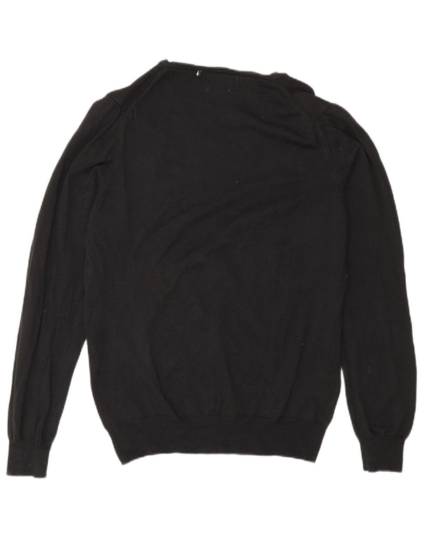 Zara Pull Col V Homme Noir Moyen