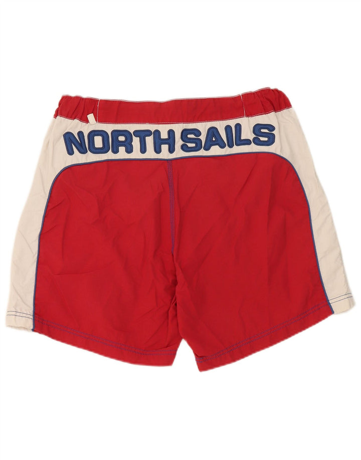 North Sails Short de Bain Homme Colorblock Polyamide Rouge Moyen