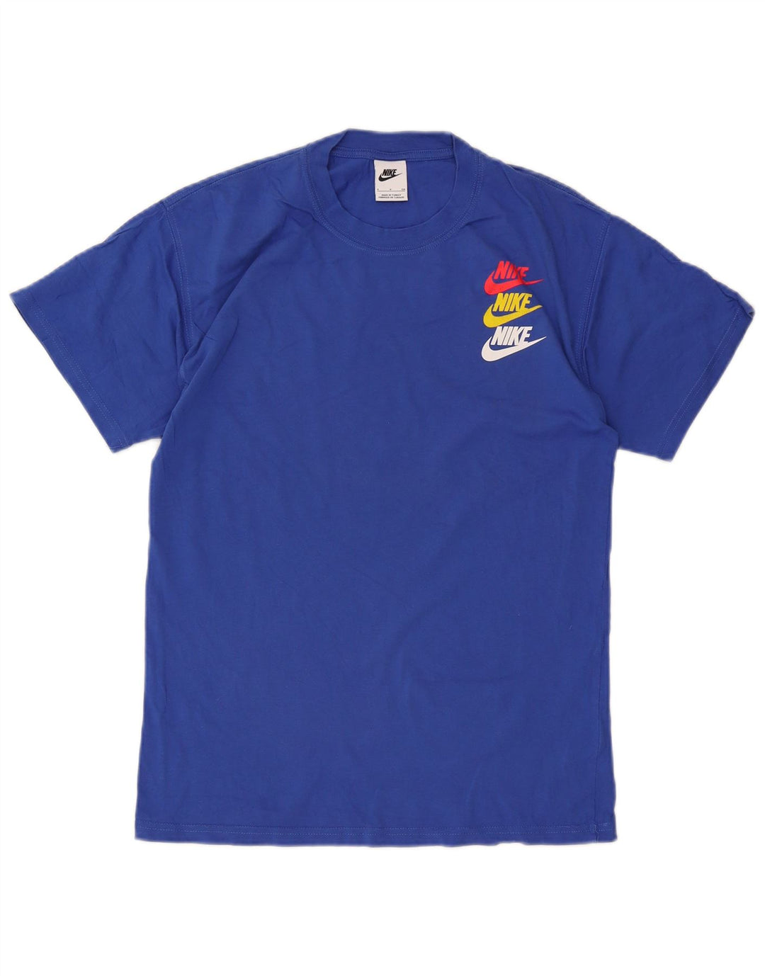 Nike T-shirt graphique pour homme, petit, bleu, coton
