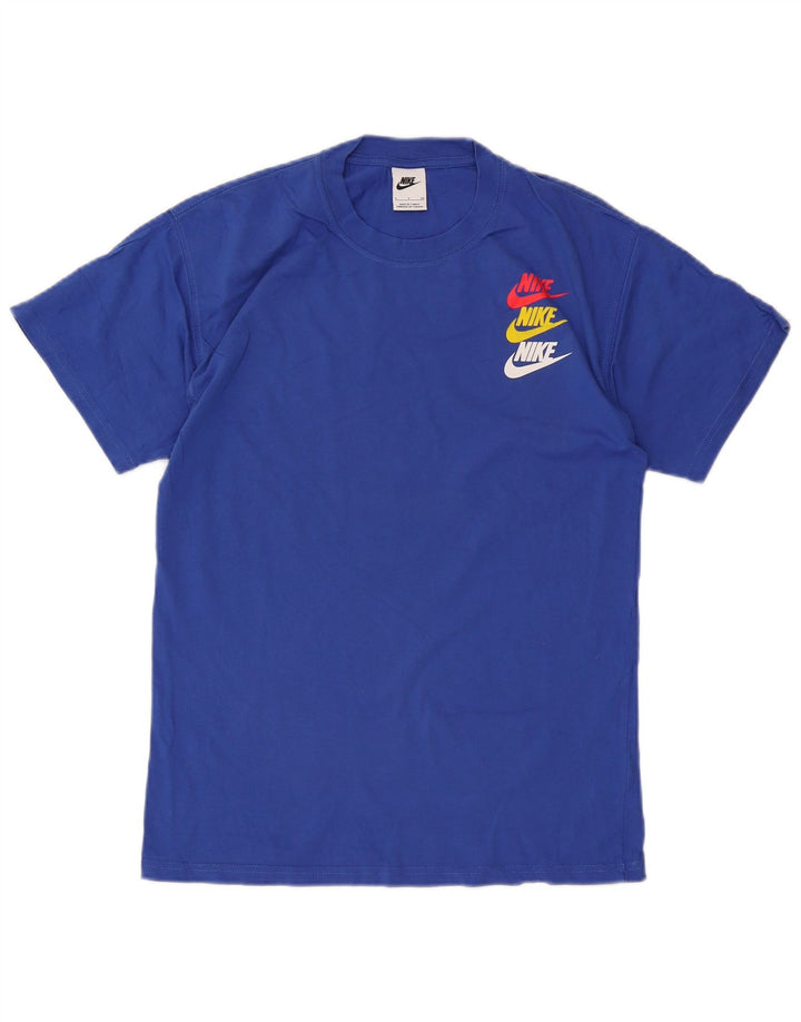 Nike T-shirt graphique pour homme, petit, bleu, coton