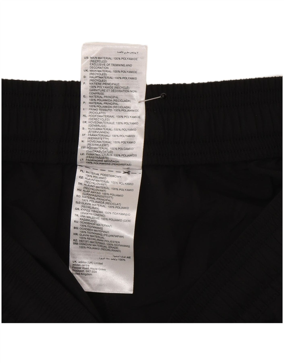 Adidas Short de sport graphique pour homme en polyester noir moyen