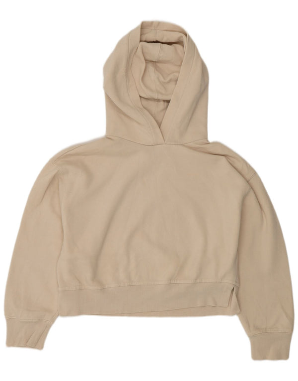 Zara Pull à capuche surdimensionné pour femme UK 10 Petit Beige