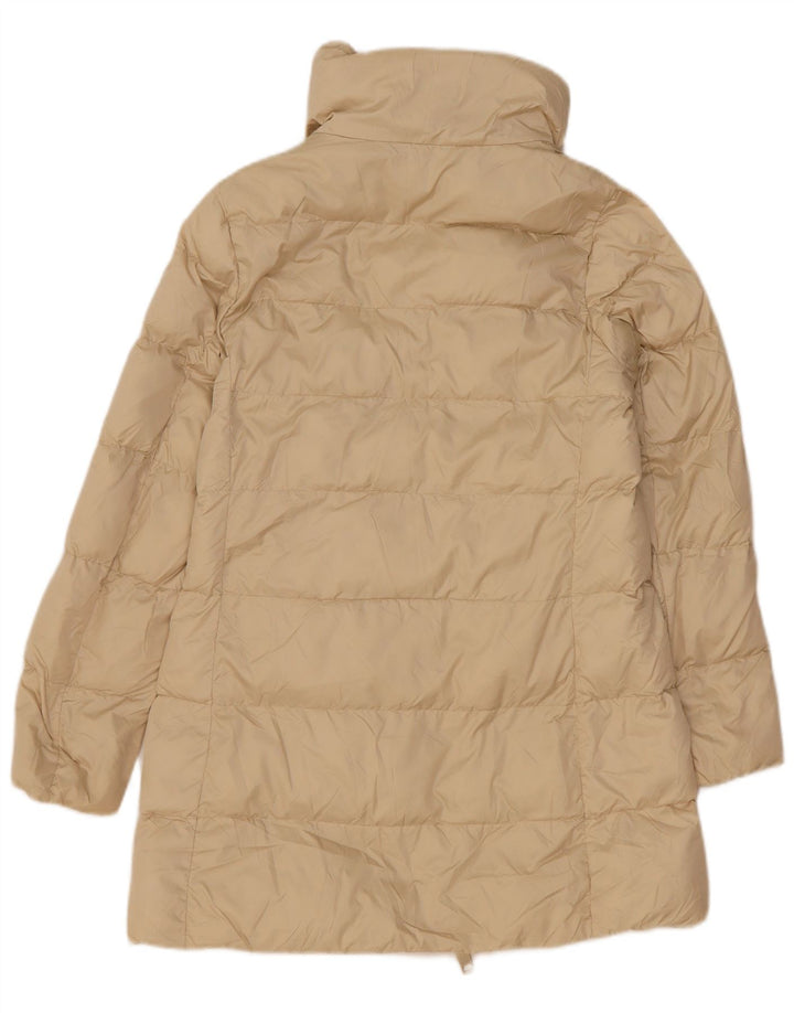 Massimo Dutti Manteau rembourré pour femme UK 10 Petit Polyester Blanc cassé
