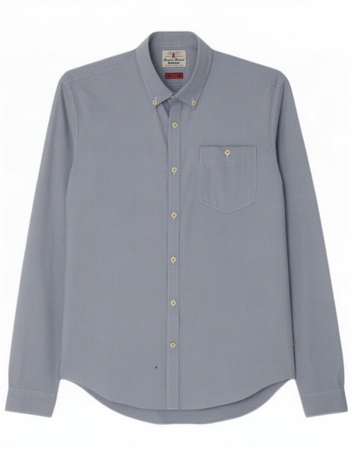 Barbour Chemise Slim Fit Homme Bleu Moyen Vichy Coton