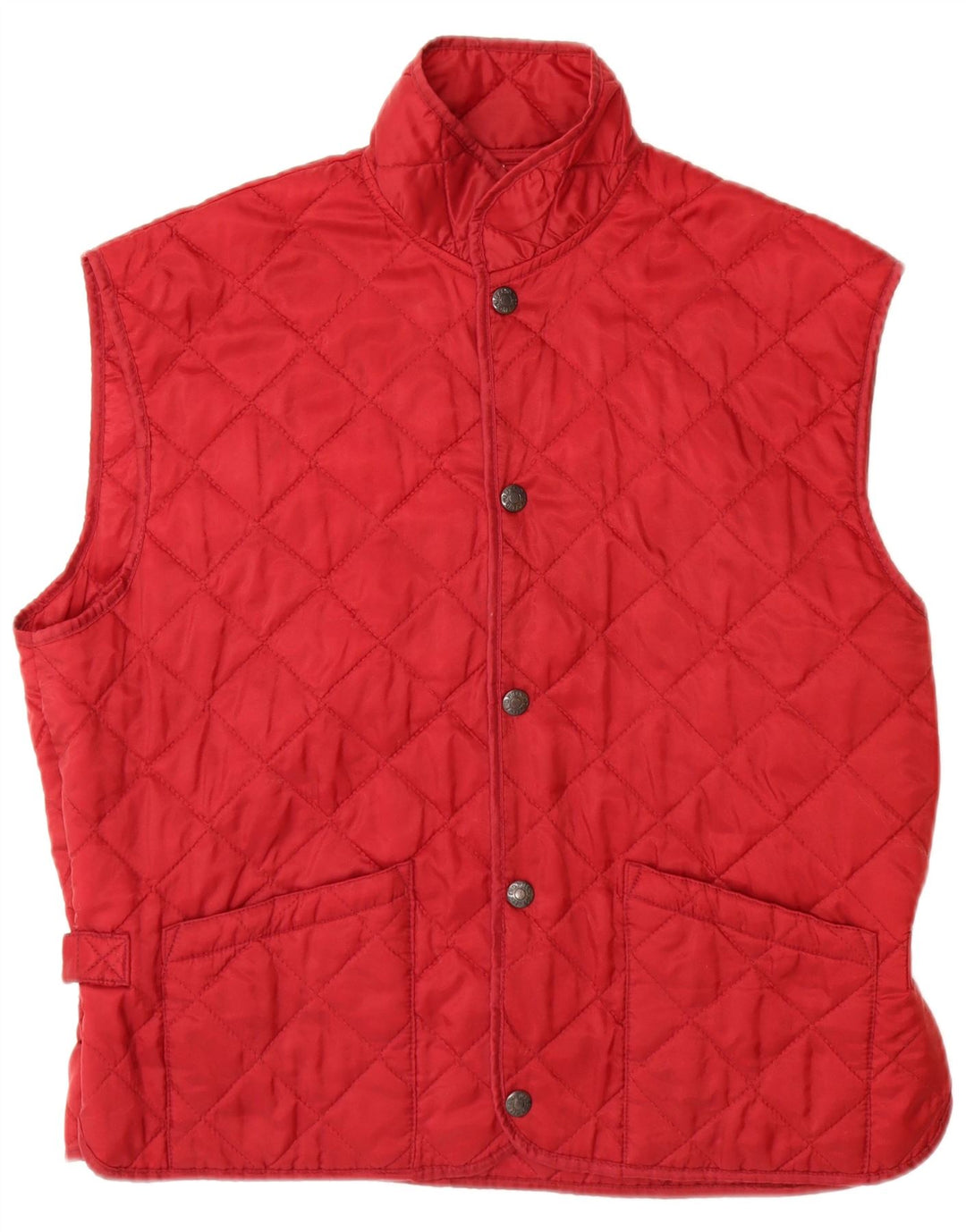 VINTAGE Gilet matelassé pour homme UK 38 Rouge moyen
