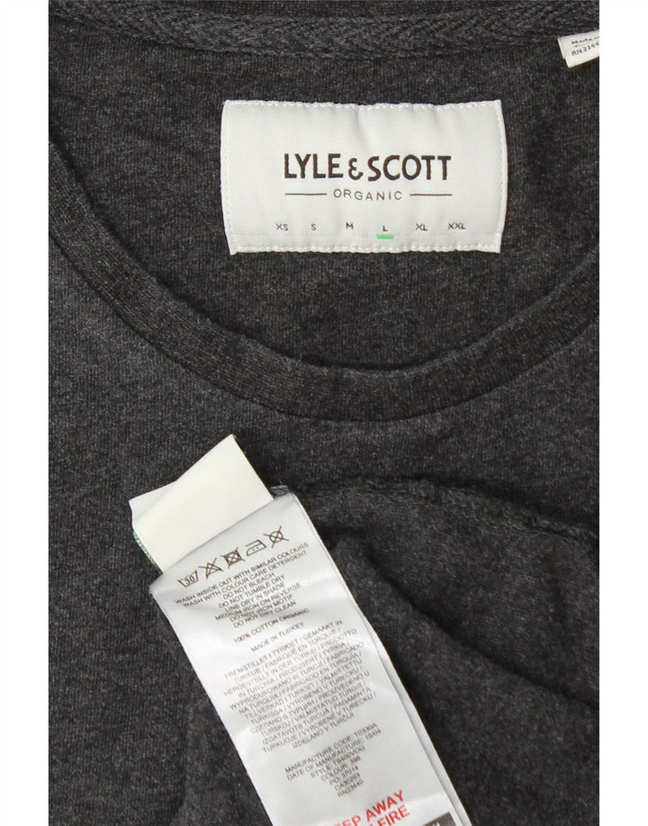 Lyle & Scott T-Shirt Homme Haut Large Gris Coton
