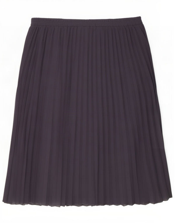 Marks & Spencer Jupe plissée pour femme UK 20 2XL W42 Bleu marine Polyester